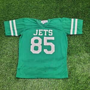 Vintage 80s NY Jets Jersey Medium 20x24 Wesley-Walker #85 Made In USA